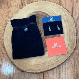 Swarovski Crystal Dangle Earrings With Pouch NWT
